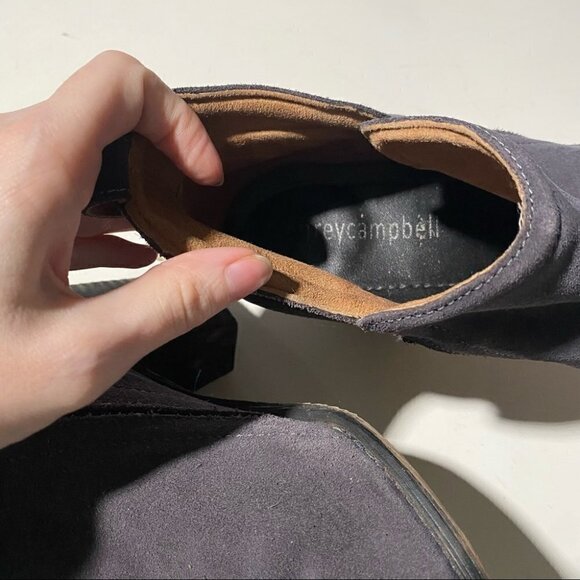 Jeffrey Campbell Rosalee Blue Suede Ankle Booties - Picture 6 of 7